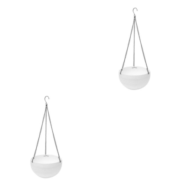 Maytalsory 2piece Practical And Versatile Hanging Flower Pots For Indoor And Outdoor Spaces white 2Set