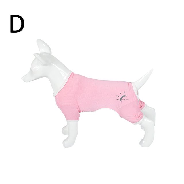 RYGRZJ Summer Dog Clothes Breathable Anti-UV Elastic Sun Protection Clothing