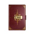 thumbnail image 2 of Zenithome A5 Classic Lockable Password Diary with Compass Design, Imitation Leather Cover, 80g No-Bleed Paper, Built-in Bookmark & Pen Holder, Personalized Secure Journal for Writing & Note-Taking, 2 of 6