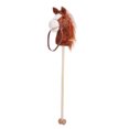 thumbnail image 2 of Jouet Bâton Tête de Cheval pour Enfants, Expression Mignonne, Peluche Douce, Bâton Cheval en Peluche avec Roues Coulissantes, 2 of 8
