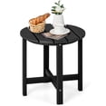 thumbnail image 1 of 18" Patio Adirondack Side Table Weather Resistant HDPE Garden Black, 1 of 10