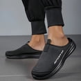 thumbnail image 2 of Womens Mens Breathable Mesh Slip on Mules Walking Sneakers Open Back Knit Non Slip Flats Shoes, 2 of 7