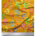 thumbnail image 1 of Soimoi Poly Georgette Fabric Lilac Floral Printed Fabric 1 Yard 42 Inch Wide, 1 of 1