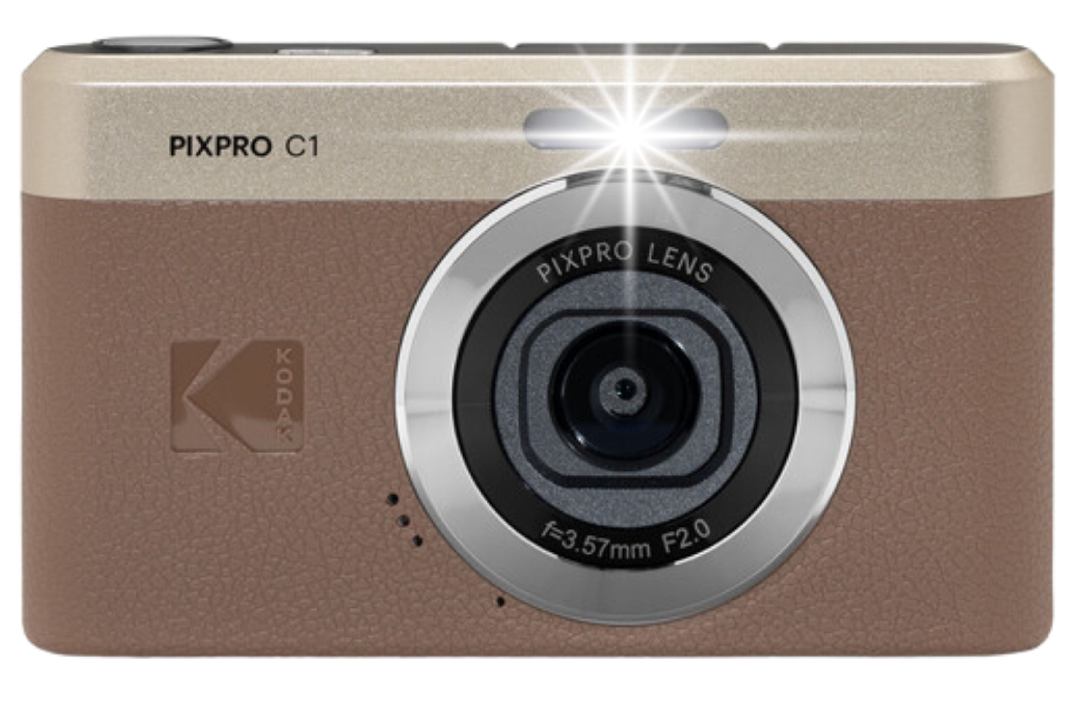 Kodak PIXPRO C1 Compact Digital Camera (BROWN) with 4X Zoom, 13MP
