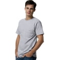 thumbnail image 1 of Hanes TAGLESS Men`s Pocket T-Shirt, 2XL, Light Steel, 1 of 4