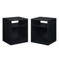 thumbnail image 3 of Mainstays Open Shelf Nightstand, Set of Two, Black, 3 of 8