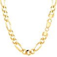 thumbnail image 1 of Collier Chaîne Figaro en Or Jaune Massif 10k, 6,0 mm, 24 Pouces, 1 of 1