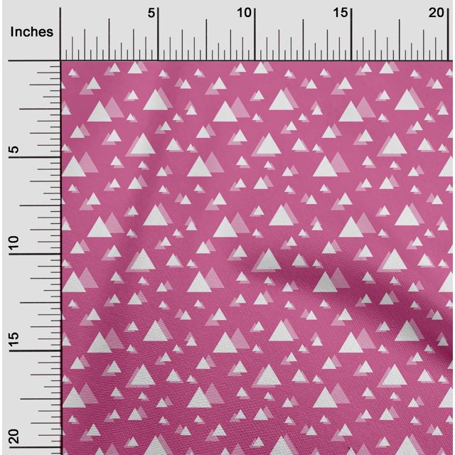 oneOone Georgette Viscose Fabric Triangle Geometric Printed Craft Fabric BTY 42 Inch Wide
