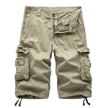 TopLLC Mens Shorts, Men pants Men's Casual Pure Color Outdoors Pocket Beach Work Trouser Cargo Shorts Pant