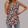 thumbnail image 5 of Birdeem T-Shirt Mode Femme Imprimé Col Carré Confortable Ample Sans Manches Blouse Décontractée, 5 of 5
