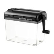 Paper Shredder,Paper Shredder A4 File Documents Practical,Cutting Machine Crusher Mini Office Hand Shredder,Portable Manual Shredder Home Hand Crank,A4 Strips Cut Bills Receipts Cutting Black