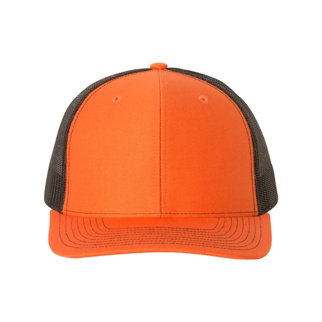Adjustable Snapback Trucker Cap, Adjustable, OrangeBlack