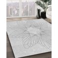 thumbnail image 3 of Ahgly Tapis d'Intérieur Lavable en Machine Carré Transitionnel Gris Platine, 5 Pieds Carré, 3 of 7