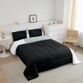 thumbnail image 3 of Erosebridal Modern Abstract Bedding Full Comforter Set, Black White Gray Down Comforter Microfiber 3pcs, 3 of 8