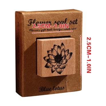 Plantes et Fleurs, Sceaux de Rituel Floral Collection de Fleurs et de Rites Sceaux Décoratifs pour Tente à Main Sceaux Vintage en Bois pour Enfants Matériau de Fleurs et d'Herbe pour Plantes Impression et Peinture