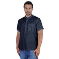 thumbnail image 1 of Atasi Short Kurta Mandarin Collar Tee Solid Short Sleeve Henley Shirt With Pocket, 1 of 7