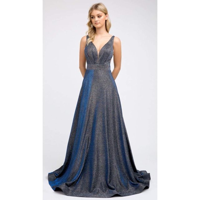 Robe de Bal Longue à Paillettes et Grande Taille