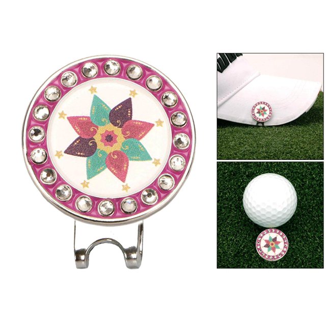 pitrice Zinc Alloy Golf Ball Markers Training Aids Hat Clip Anti-rust Putt Sign E