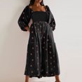 thumbnail image 1 of EGNMCR Robes d'Été Femmes Tendance 2024 Femmes Décontractées et Confortables Haut-Parleur Manches 3/4 Robe Imprimée Grande, 1 of 6