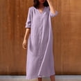 thumbnail image 1 of Gspmoly Robes d'Été, Robe d'Été Unie à Manches Courtes et Col en V pour Femme, Robes de Mariage pour Femmes en Liquidation, 1 of 6
