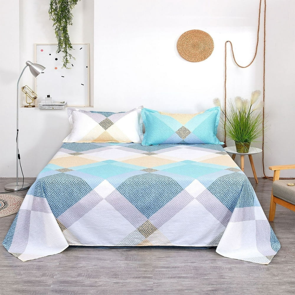 KEINXS Clearance Queen Size Comforter Set Bedding Sets - Season Bedding Sheet Comforters Sets with 2 Pillow Cases 3 Pcs Bed Set Down Sheet Set Shrinkage and Fade Resistants Easy Care