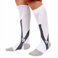 thumbnail image 2 of Unisex Compression Knee Leg Support Stretch Magic Compression Socks Performance Running Sports - 3 Sizes - 4 Colors, 2 of 6