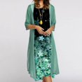 thumbnail image 1 of JUNWELL Robes pour Mère de la Mariée Ensemble Deux Pièces pour Femmes Robe Midi à Imprimé Floral avec Cardigan en Mousseline de Soie Formelle de Fête Sans Manches Grande Taille Robes d'Invitée de Mariage pour Femmes 2024 Tenue de Villégiature, 1 of 9