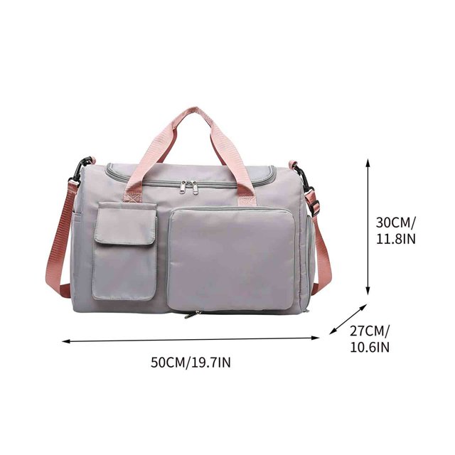 Travel Foldable Crossbody Shoulder Bag with Large Capacity 3-5 Day Clothing Storage and Multiple Compartments