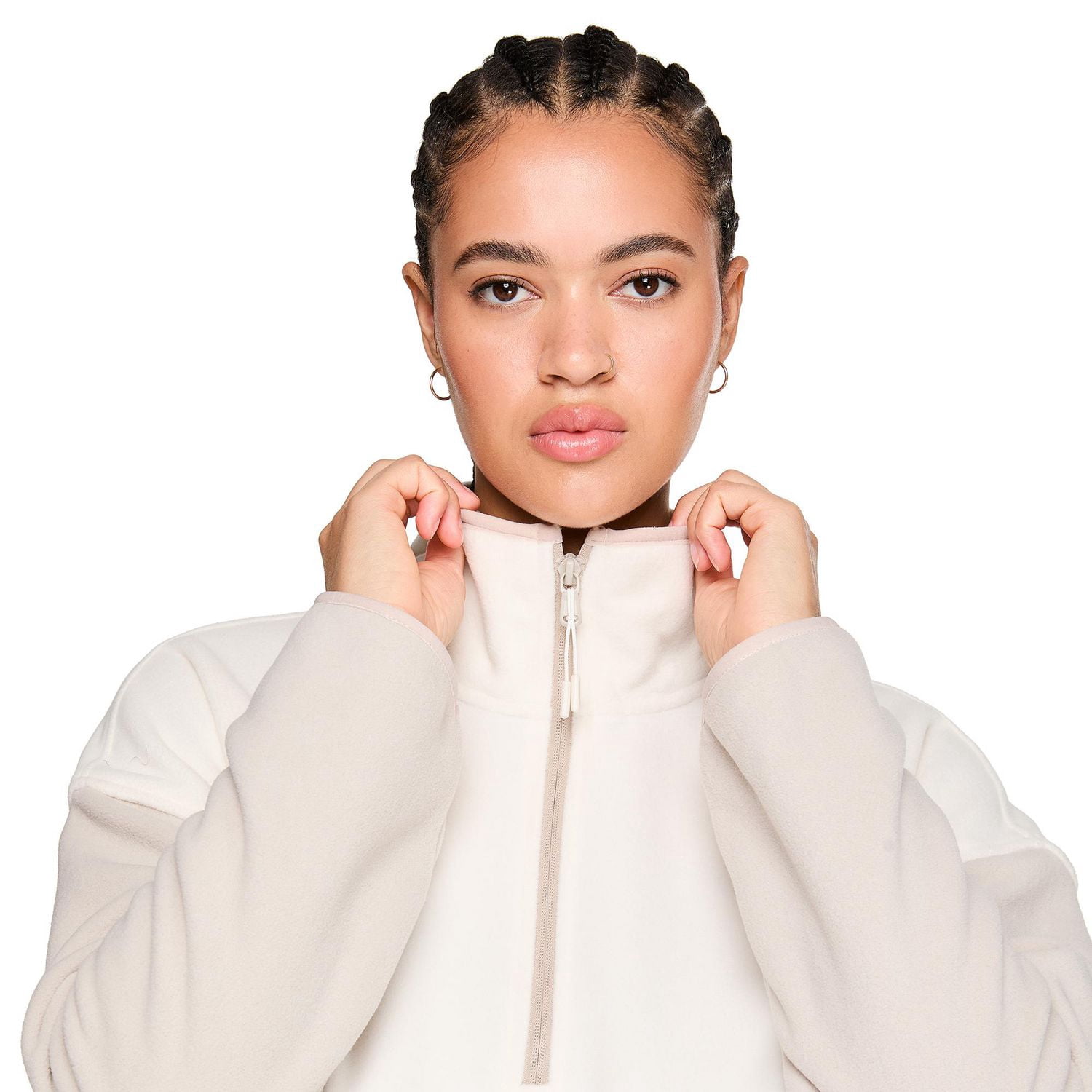 Coton ouaté à demi-fermeture éclair Athletic Works pour femmes