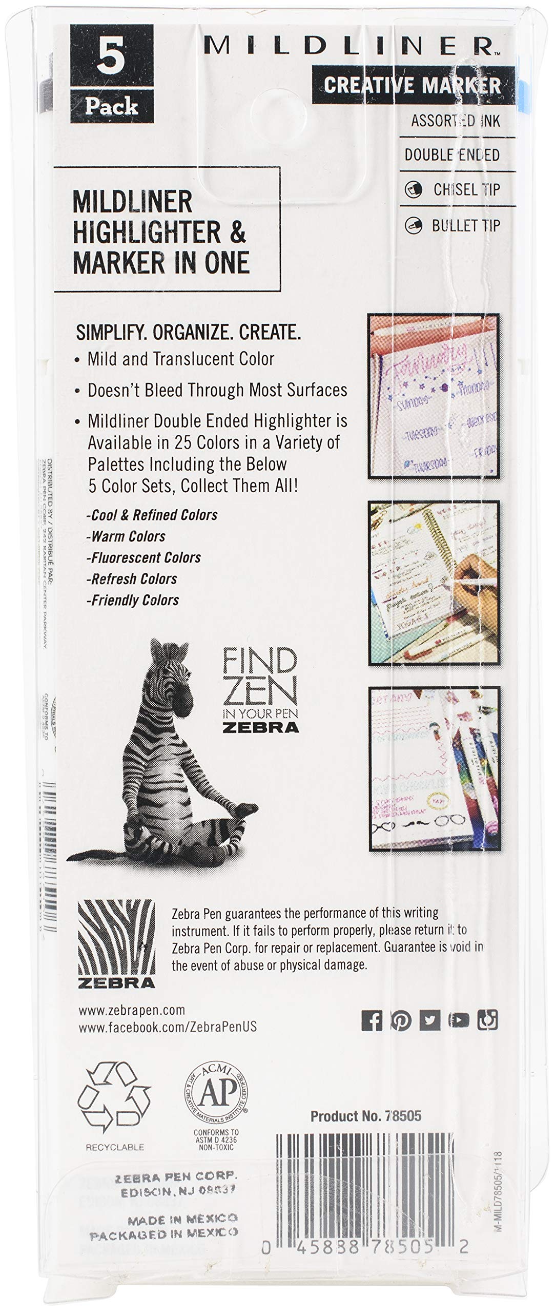 Mildliner 5 Colour Set Refresh