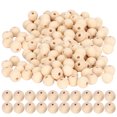 thumbnail image 1 of 5 Pack Wooden Beads Natural Round Loose Rustic Country DIY Hand Made Jewelry Making Materials(Natural Color 16mm40pcs), 1 of 8