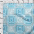 thumbnail image 3 of oneOone Silk Tabby Turquoise Blue Fabric Geometric Craft Projects Decor Fabric Printed By The Yard 42 Inch Wide, 3 of 4