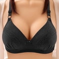 thumbnail image 1 of VEKDONE Middle Aged And Elderly Bras Without Steel Rings Large Size Underwear Front Button Style Bra Comfortable Bra Black 36, 1 of 2