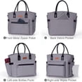 thumbnail image 4 of Insulated Lunch Bag for Women Men, Adult Lunch Box for Women with Adjustable Shoulder Strap, Portable Large Lunch Tote Bag for Office Work Picnic Beach, Reusable Lunch Cooler Bag (Navy), 4 of 8