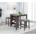 thumbnail image 4 of K-Living Pheony Marble Counter Height Table with Storage and & 2 Bar Stools, 4 of 7