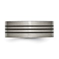 thumbnail image 3 of Titanium Black 8mm Wedding Band Ring Man  For Dad Mens  For Him, 3 of 11
