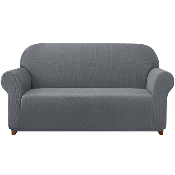 2024 Solid Print Polyester Loveseat Slipcover Chocolate