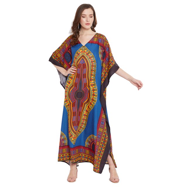 Oussum Robe Kaftan Longue pour Femmes, Robe Maxi Décontractée d'Été Ample pour Dames, Grande Taille, Robe de Soirée Confortable, Caftan en Ligne