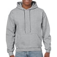 thumbnail image 1 of Gildan Mens Heavy Blend Hooded Sweatshirt, 2XL, Sport Grey, 1 of 2