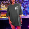 thumbnail image 4 of Pompotops Oversized T Shirts For Women Plus Size Slogan Graphic Drop Shoulder Short Sleeve Tops Summer Loose Pullover Tees, 4 of 8