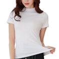 thumbnail image 1 of Women's Crew Neck Short Sleeve Tops Double Lined Slim Fit T Shirts Basic Tee Cloud Pro Collection, 1 of 6