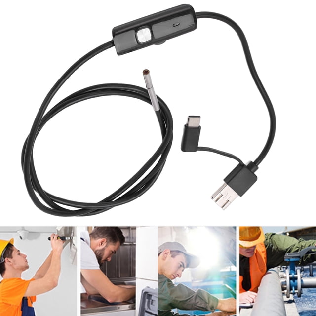 Caméra d'Inspection Numérique HD Endoscope avec Objectif 3.9mm IP67 Étanche Enoscope Industriel pour PC Ordinateur 6 Lumières LED Résolution 1280 X 720 Caméra USB Endoscope