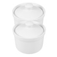 thumbnail image 2 of 2pcs Home Creative Ceramic Stew Bowl Soup Pot Restaurant Dessert Cup with Lid, 2 of 9