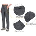 thumbnail image 4 of Little Donkey Andy Pantalon Cargo Léger à Séchage Rapide pour Femmes Randonnée UPF 50+ Extensible Voyage Décontracté Gris L, 4 of 5