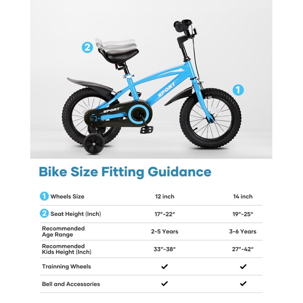 Vélo Enfant 16 Pouces - Réglable, Roues Stabilisatrices, Freins Sécu, Pour 5 à 8 Ans (105-135 Cm)