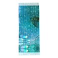 thumbnail image 3 of Foulard à Franges pour Femme, Long Châle Attrape-Rêves Bleu Vintage, Léger et Chaud, 3 of 6