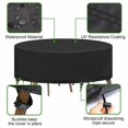 thumbnail image 5 of Housse Imperméable pour Meubles d'Extérieur, Protège-Table Rond en Tissu Oxford Robuste 230x100 cm, Housse de Patio Résistante aux Intempéries avec Cordon à Ourlet Élastique Ajustable, Anti-UV et Résistante aux Déchirures, 5 of 5
