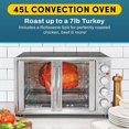 thumbnail image 3 of Elite Gourmet 23L Double Door Stainless Steel & Black Tabletop Oven, 3 of 5