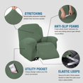 thumbnail image 2 of Super Stretch Recliner Couch Covers Chair Cover Form Fitted Non Slip Reclining Slipcovers for Standard Large Recliner, Soft Thick, 2 of 7