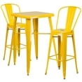 thumbnail image 1 of Bowery Hill Ensemble de Bar en Métal 3 Pcs, Jaune, 1 of 4